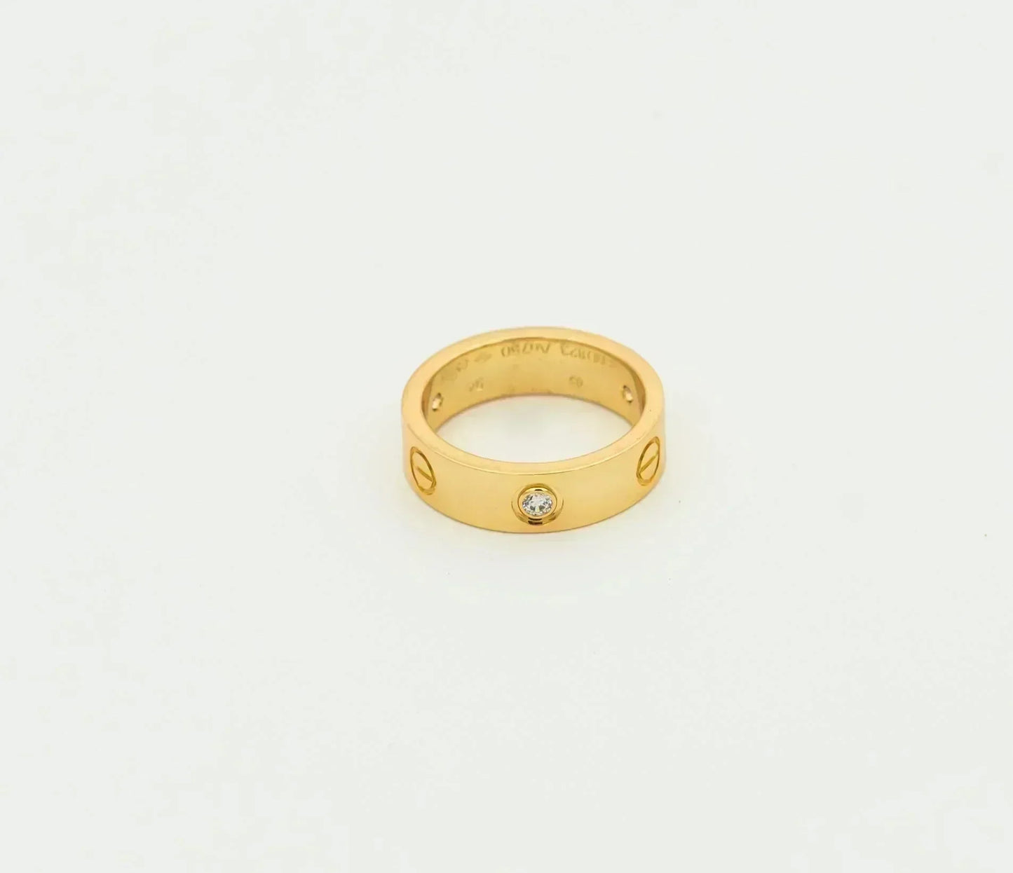 [Glow Muse]LOVE RING 5.5MM 3 DIAMONDS GOLD