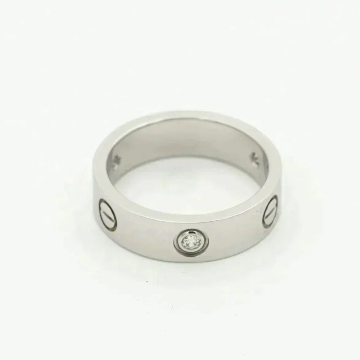 [Glow Muse]LOVE RING 5.5MM 3 DIAMONDS SILVER
