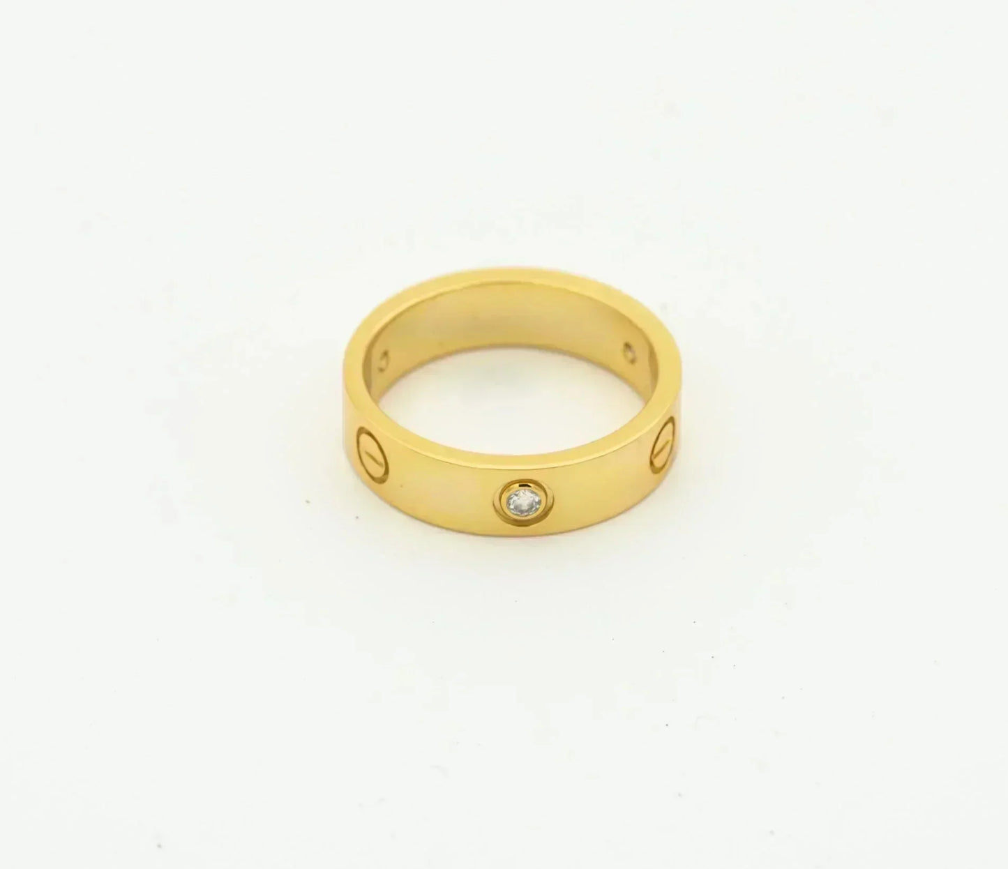[Glow Muse]LOVE RING 4MM 1 DIAMOND GOLD