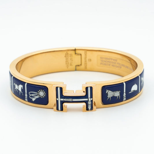 [Glow Muse]H BRACELET BLUE CERAMIC