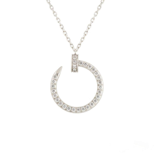 [Glow Muse]JUSTE NECKLACE SILVER DIAMONDS