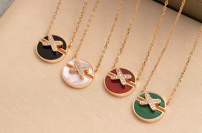 [Glow Muse]JEUX DE ROSE GOLD DIAMOND NECKLACE