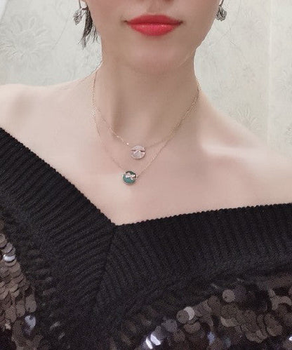 [Glow Muse]JEUX DE ROSE GOLD DIAMOND NECKLACE