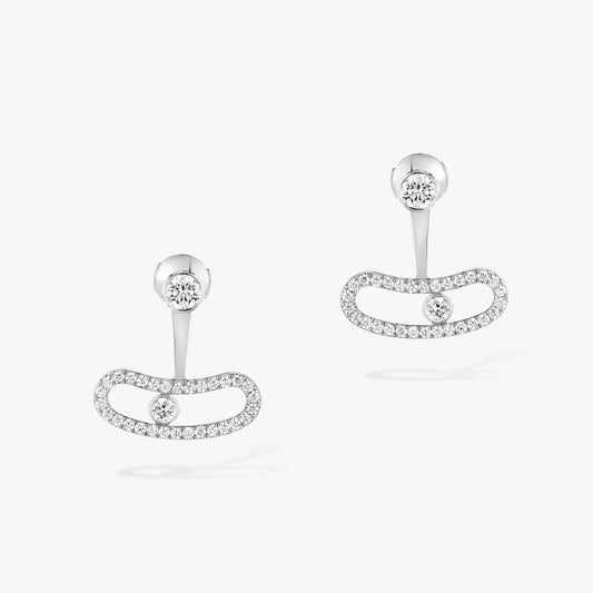 [Glow Muse]MOVE UNO SILVER DIAMOND EARRINGS