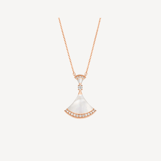 [Glow Muse]DREAM NECKLACE MOP PINK GOLD DIAMOND