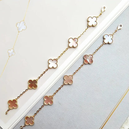 [⭐Glow Muse] CLOVER 5 MOTIFS  PINK MOP BRACELET COLLECTION