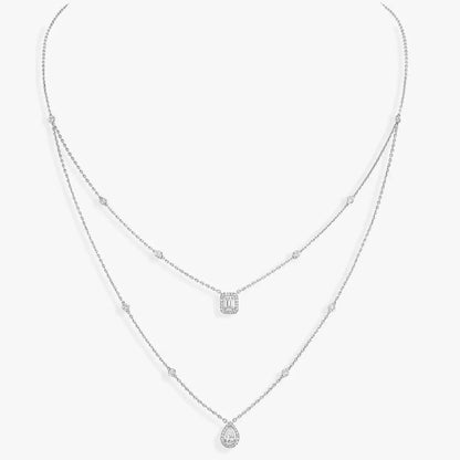 [Glow Muse]Diamond Necklace My Twin 2 Rows