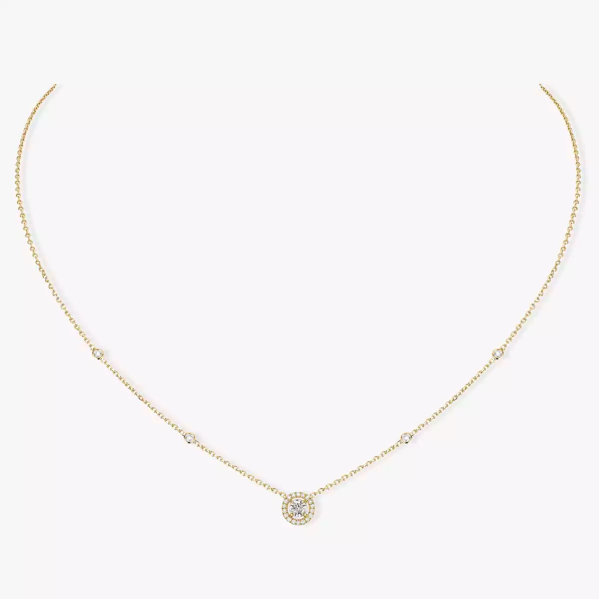 [Glow Muse]Diamond Necklace 0,20ct Brilliant Shape Joy