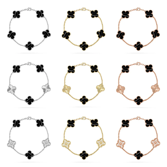 [⭐Glow Muse] CLOVER 5 MOTIF PULSAR STONE BRACELET COLLECTION