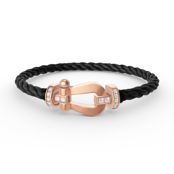[Glow Muse]FORCE LARGE HORSESHOE HALF DIAMOND BRACELET ROSE GOLD
