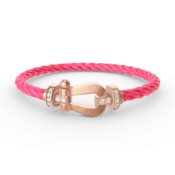 [Glow Muse]FORCE LARGE HORSESHOE HALF DIAMOND BRACELET ROSE GOLD