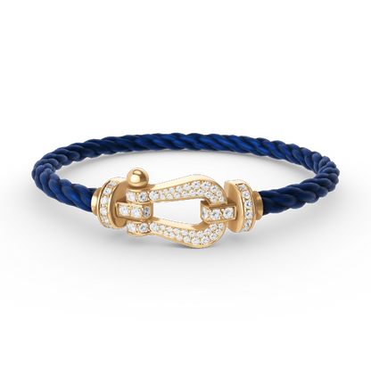 [Glow Muse]FORCE LARGE HORSESHOE FULL DIAMOND BRACELET GOLD
