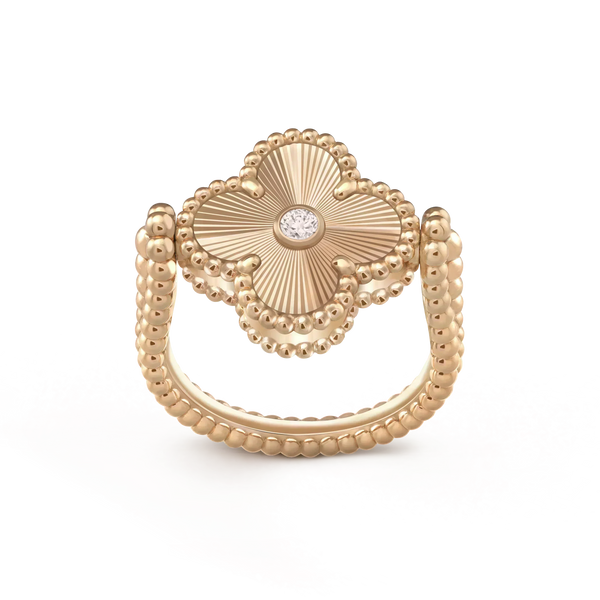 [Glow Muse]CLOVER RIVERSIBLE ROSE GOLD RING
