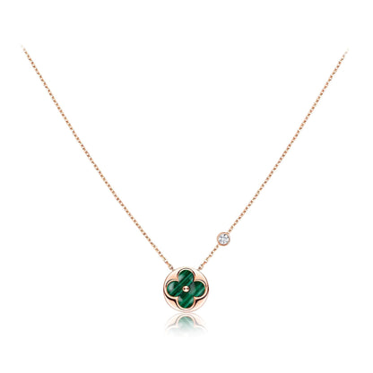 [Glow Muse]SUN PEDANT PINK GOLD 1 DIAMOND NECKLACE