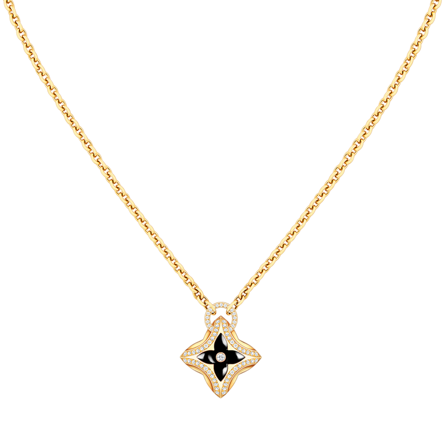 [Glow Muse]STAR PEDANT PINK GOLD DIAMOND NECKLACE