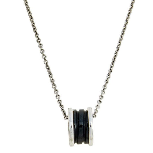 [Glow Muse]ZERO 1 BLACK CERAMIC SILVER NECKLACE