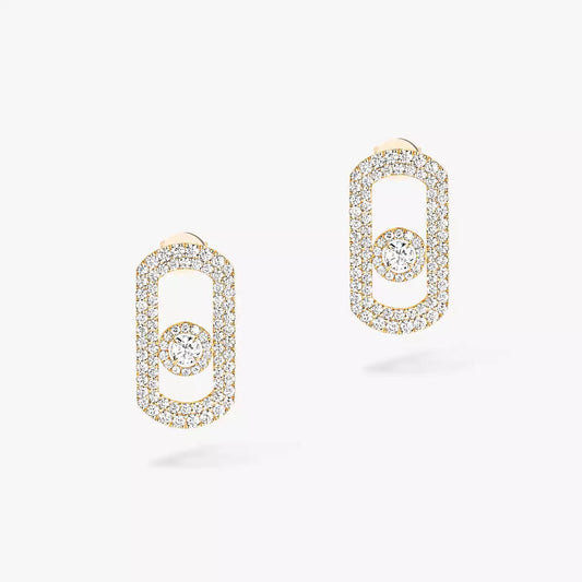[Glow Muse]So Move Pave_-Set Diamond Earrings in Silver