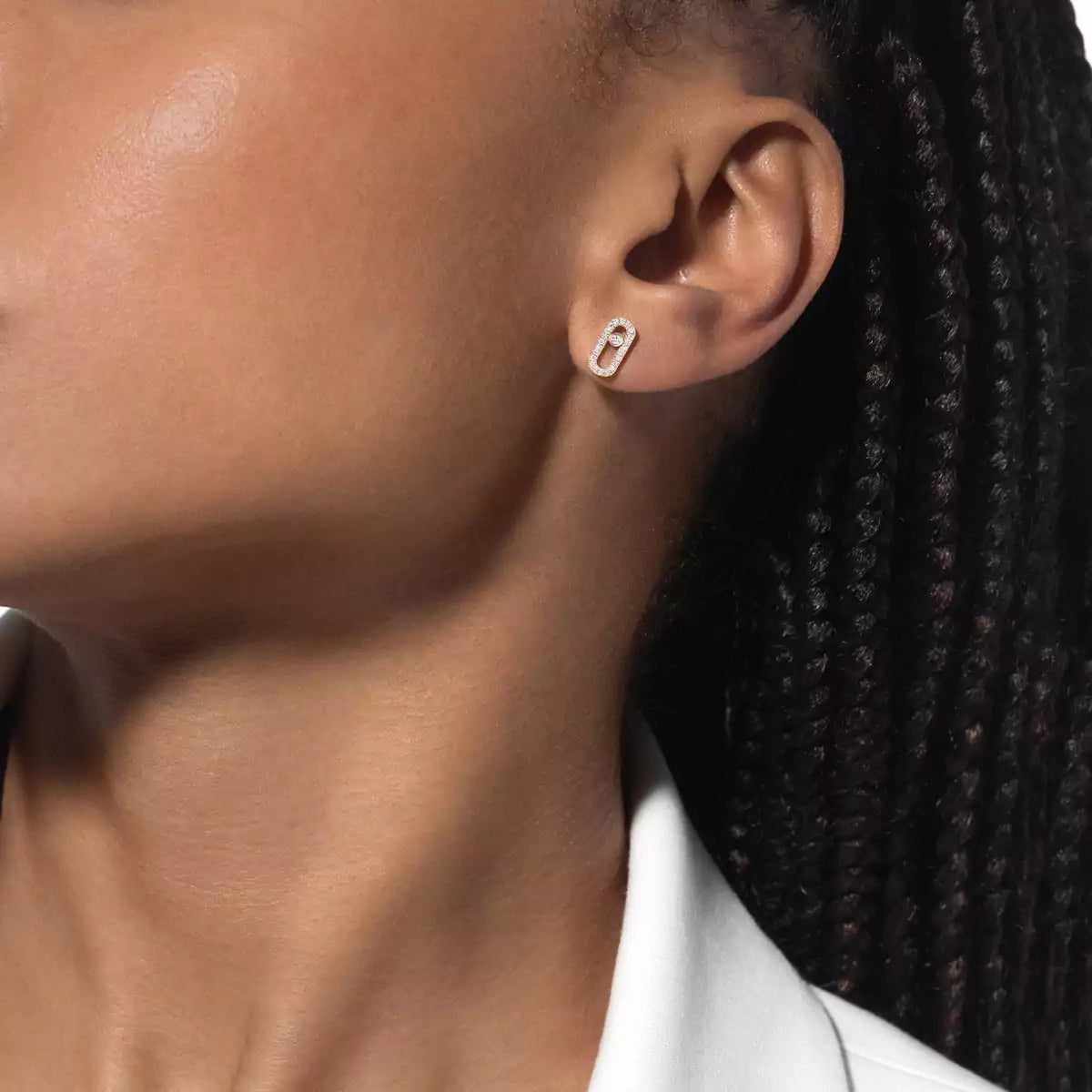 [Glow Muse]Move Uno Diamond Earrings