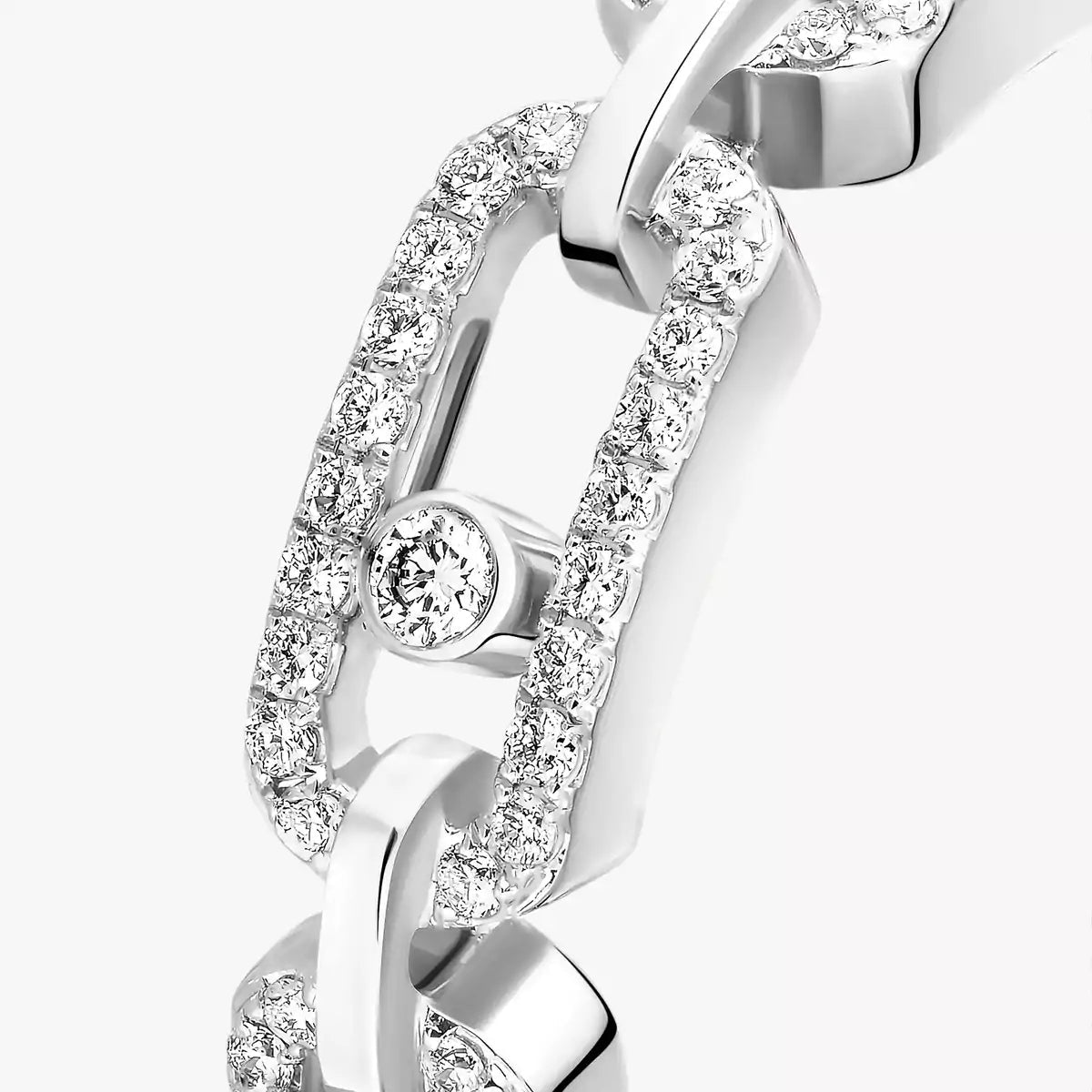 [Glow Muse]Move Link Pave_-Set Diamond Ring in Gold