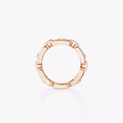 [Glow Muse]Move Link Pave_-Set Diamond Ring in Gold