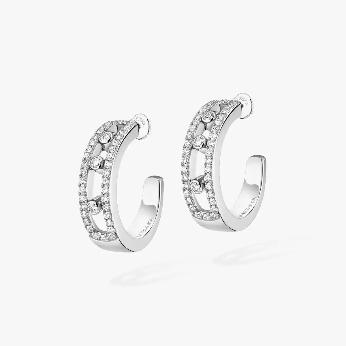 [Glow Muse]Diamond Pave_ Hoop Earrings Move