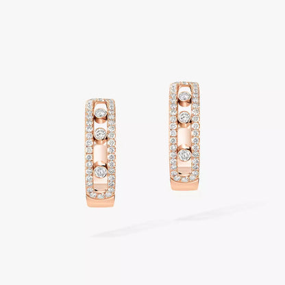 [Glow Muse]Diamond Pave_ Hoop Earrings Move