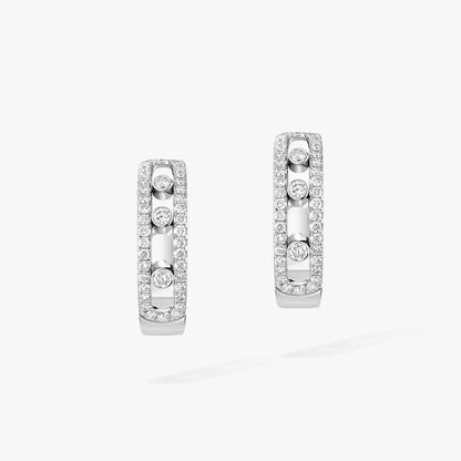 [Glow Muse]Diamond Pave_ Hoop Earrings Move