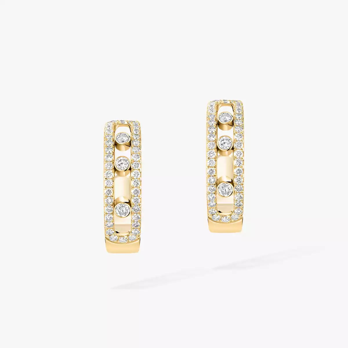 [Glow Muse]Diamond Pave_ Hoop Earrings Move