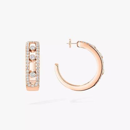 [Glow Muse]Diamond Pave_ Hoop Earrings Move