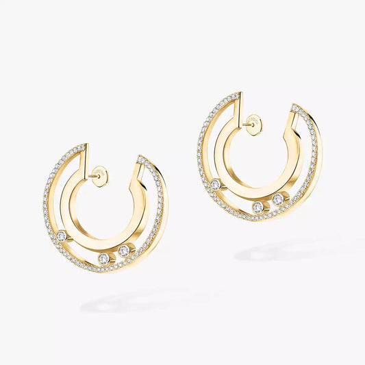 [Glow Muse]Move Romane Small Diamond Hoop Earrings