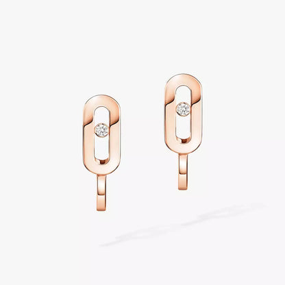 [Glow Muse]Diamond Mini Hoop Earrings Move Classique