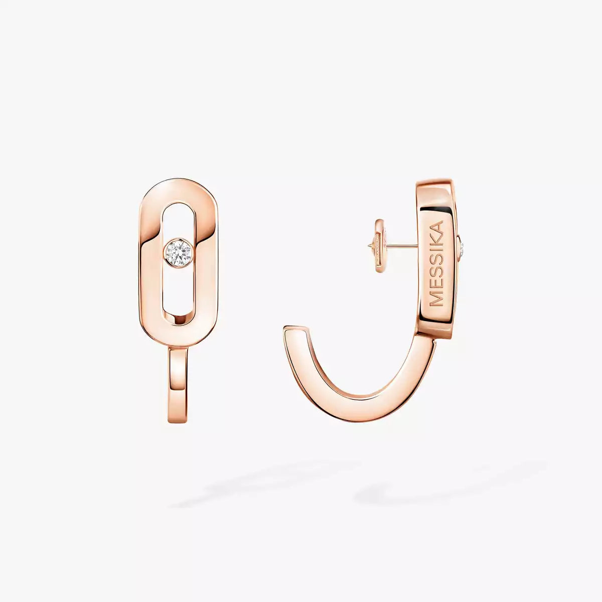 [Glow Muse]Diamond Mini Hoop Earrings Move Classique