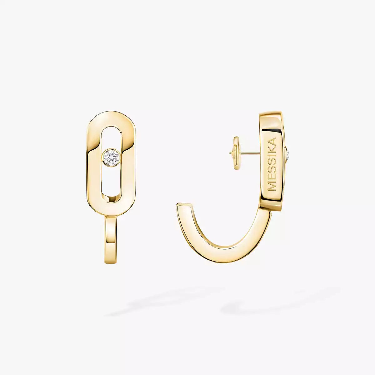 [Glow Muse]Diamond Mini Hoop Earrings Move Classique