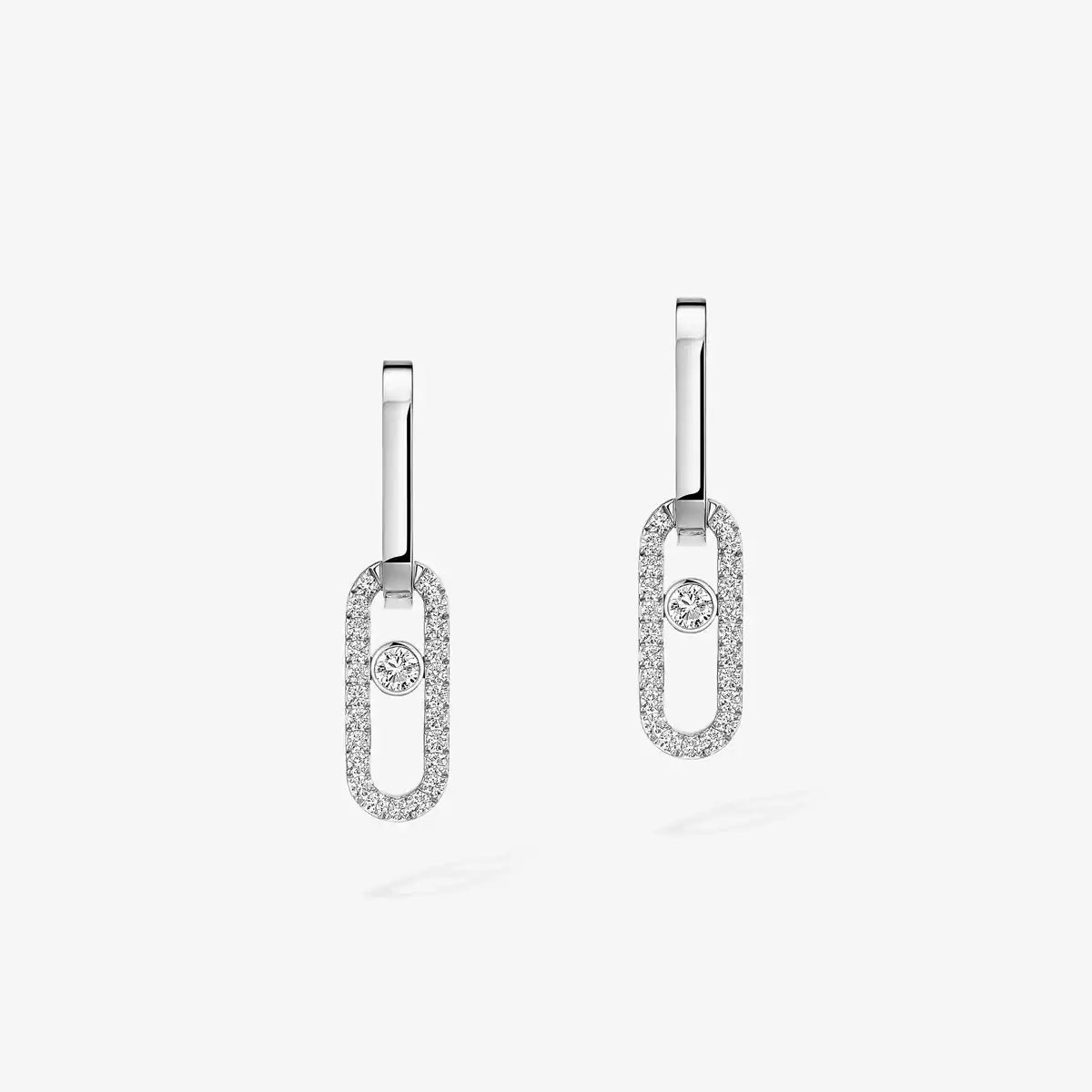 [Glow Muse]Move Link Diamond Earrings