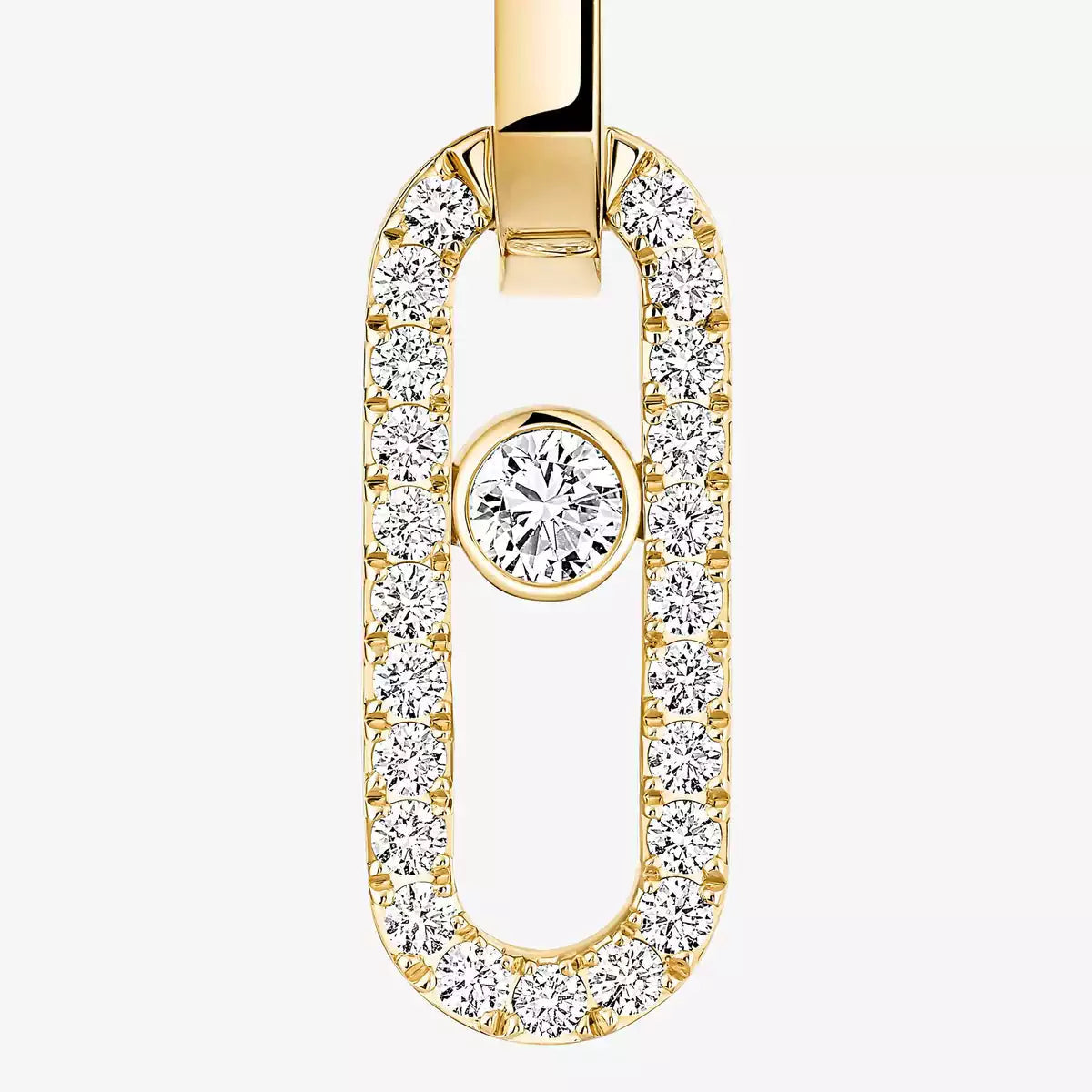 [Glow Muse]Move Link Diamond Earrings