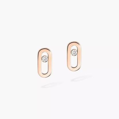 [Glow Muse]Move Uno Diamond Stud Earrings