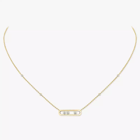 [Glow Muse] Baby Move Gold Diamond Necklace