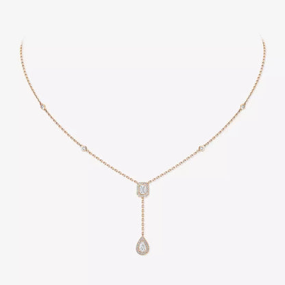 [Glow Muse]Gold Diamond Tie Necklace
