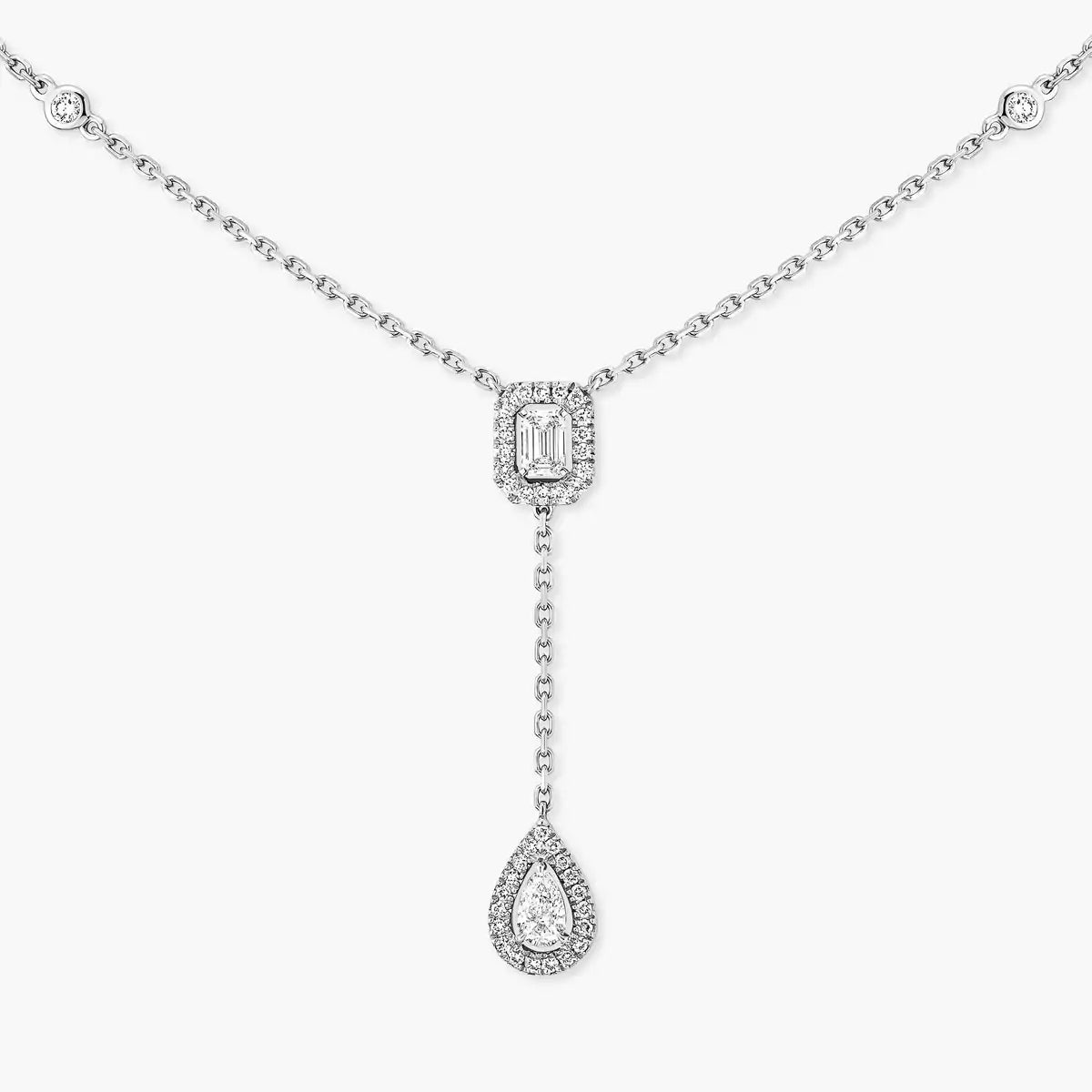 [Glow Muse]Gold Diamond Tie Necklace
