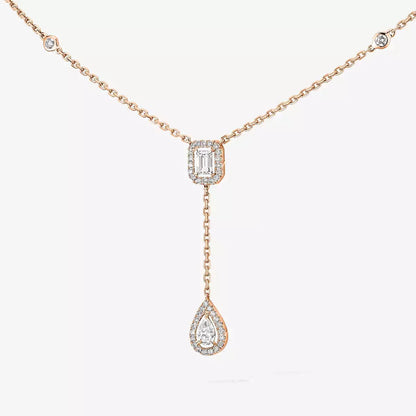 [Glow Muse]Gold Diamond Tie Necklace