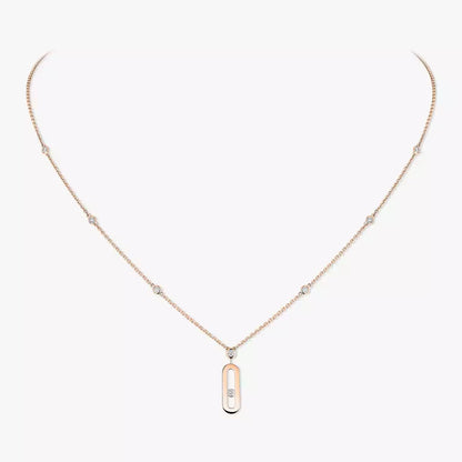 [Glow Muse] Move Uno Gold Diamond Long Necklace
