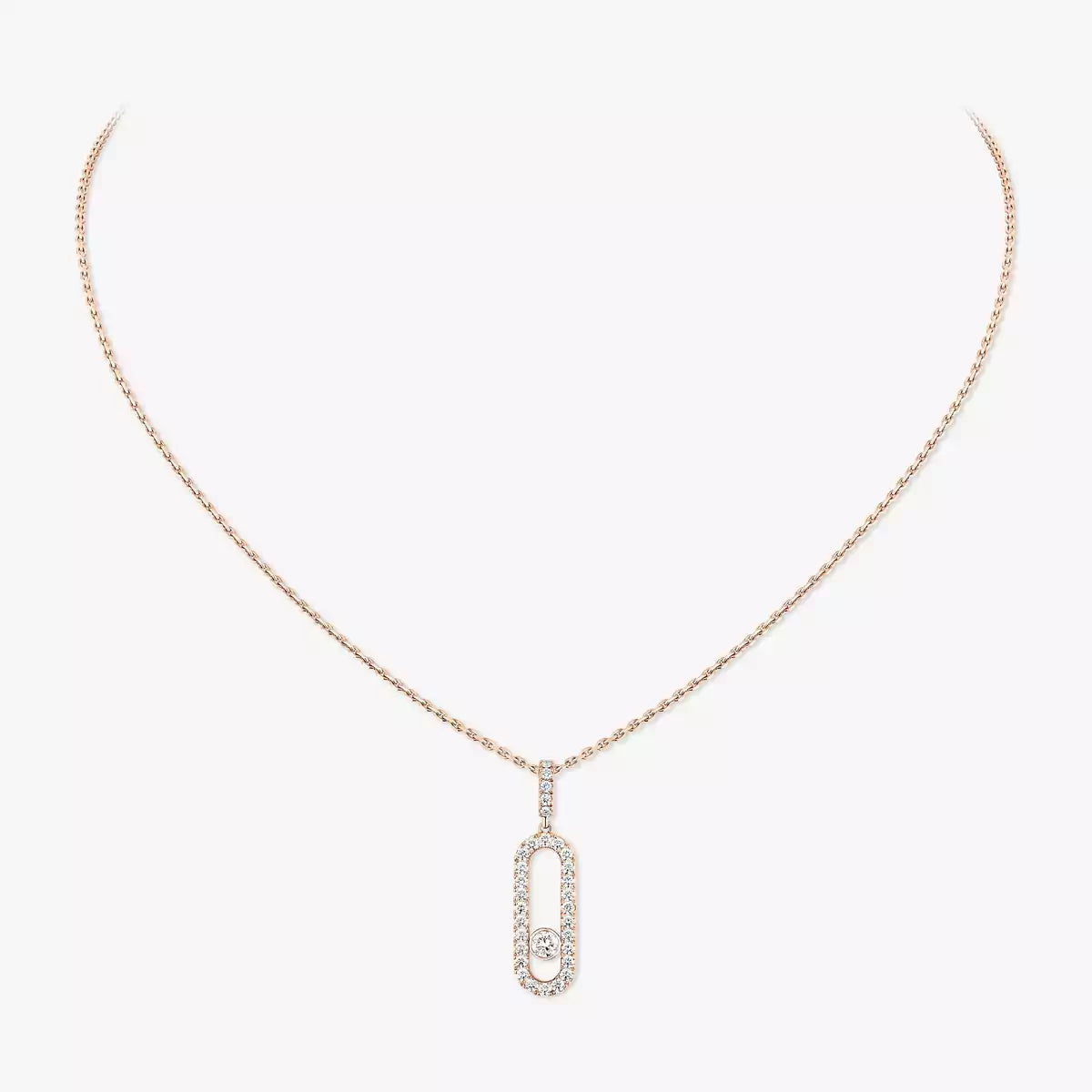 [Glow Muse]Move Uno Diamond Necklace in Rose Gold