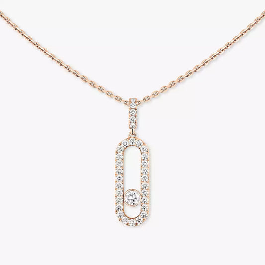 [Glow Muse]Move Uno Diamond Necklace in Rose Gold
