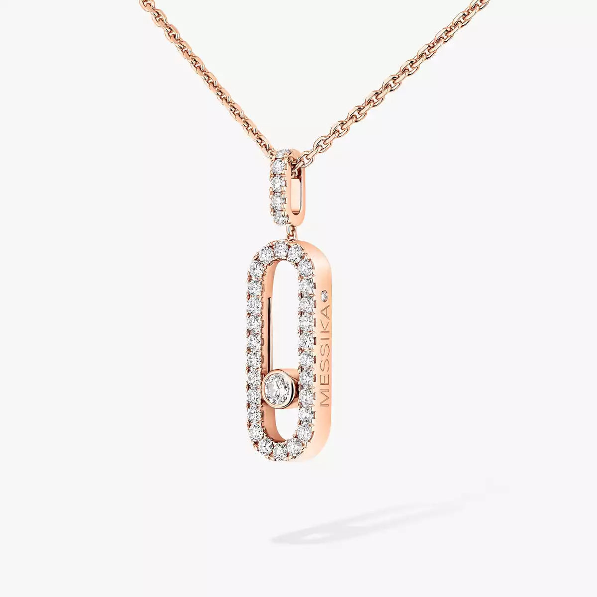 [Glow Muse]Move Uno Diamond Necklace in Rose Gold