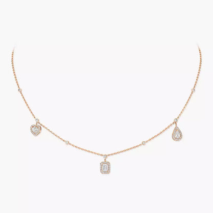 [Glow Muse]My Twin Diamond Necklace in Silver