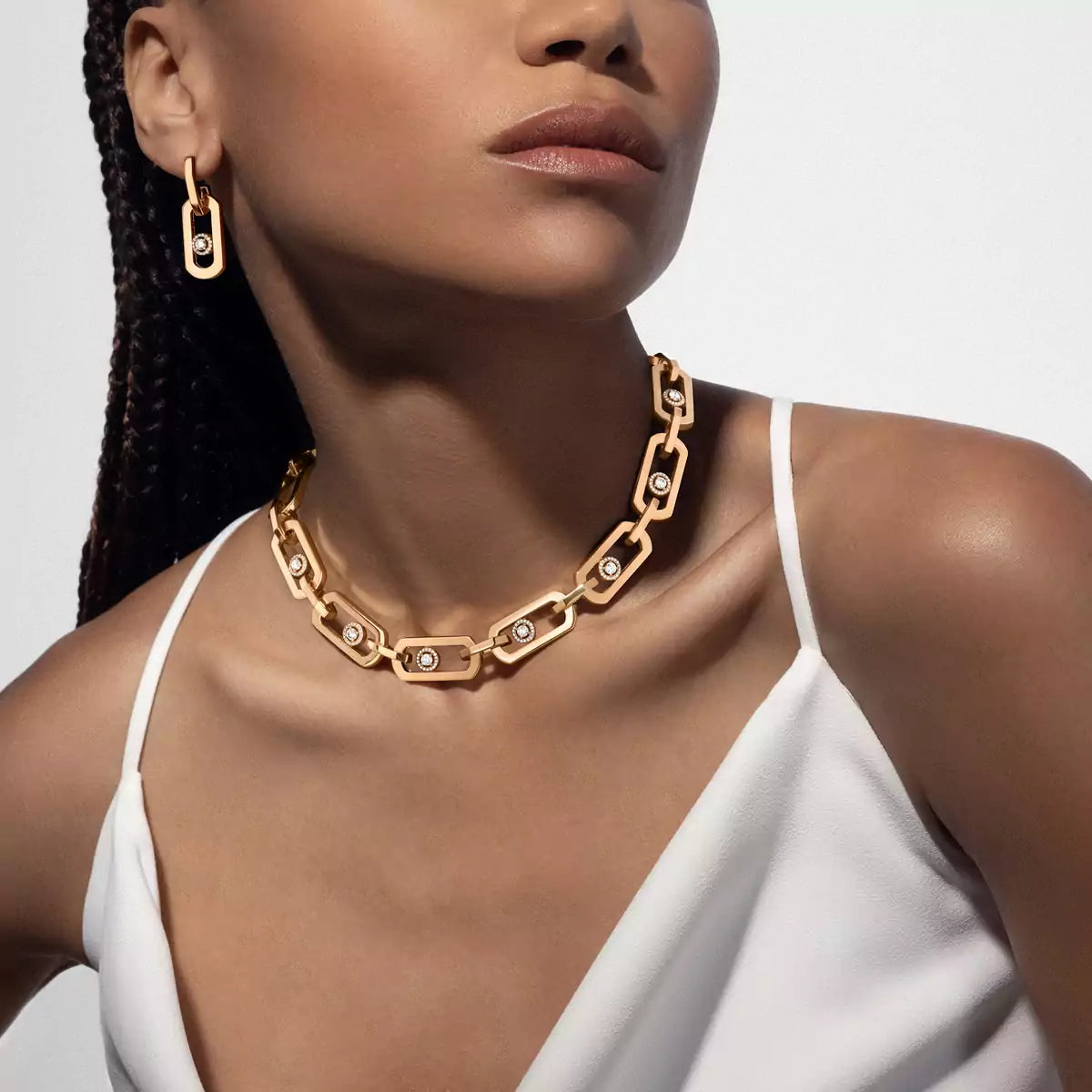 [Glow Muse] So Move XL Diamond Hoop Earring