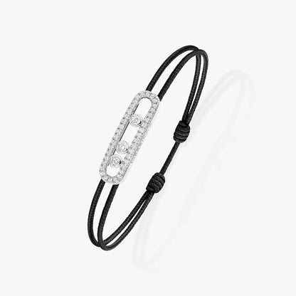 [Glow Muse]Messika Care(s) pink cord pavé bracelet
