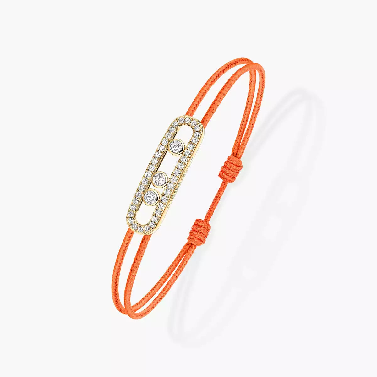 [Glow Muse]Messika Care(s) pink cord pavé bracelet