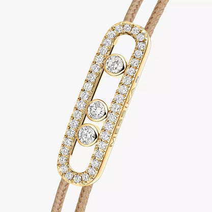 [Glow Muse]Messika Care(s) pink cord pavé bracelet