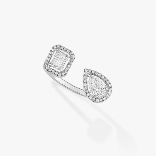 [Glow Muse]MY TWIN TOI & MOI SILVER DIAMOND RING